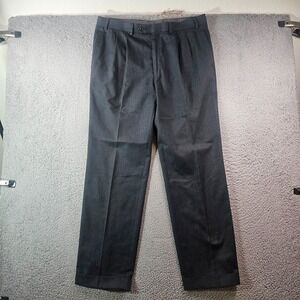 Lauren Ralph‎ Lauren Dress Pants Men 36 x 32 Pleated Front  Textured Charcoal